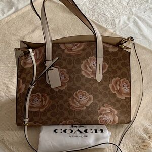 Coach Tan Floral Print Handbag